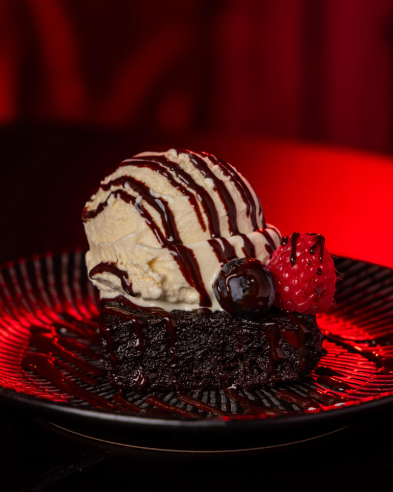 Brownie y Helado de Vainilla